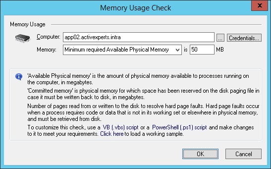 Monitor Memory Usage, Available Memory, Committed Memory