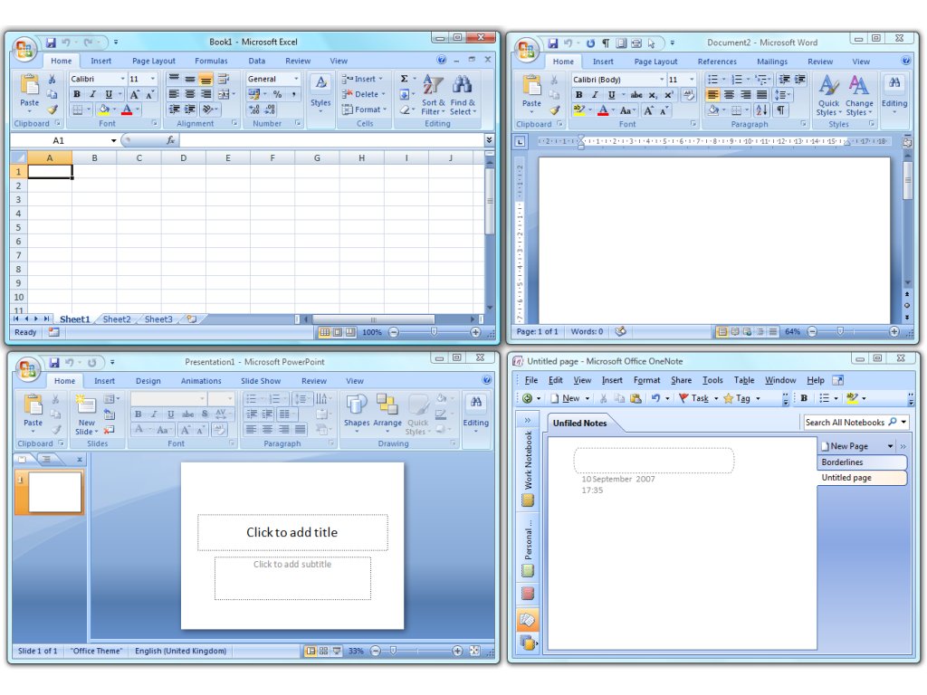 Office 2007 or office and presentations that MS Office Compatibility