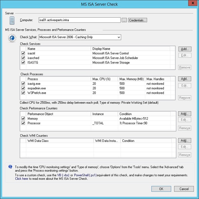 Monitor Microsoft ISA Server