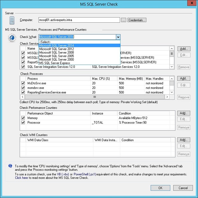 Monitor Microsoft SQL Server