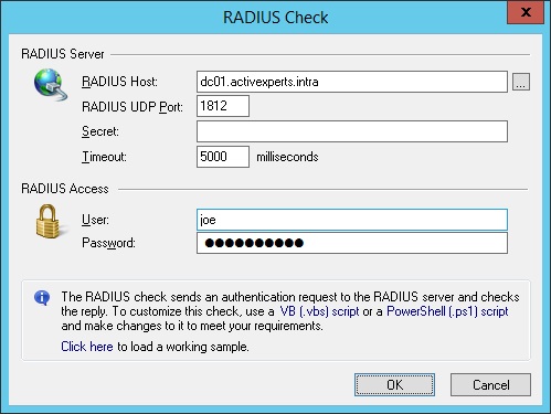 Monitor RADIUS